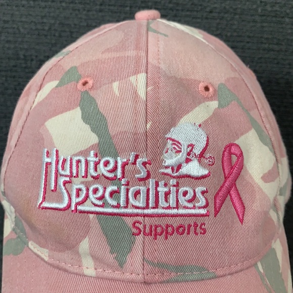 Hunter's Specialties Supports Breast Cancer Baseball Hat Women's OSFA Pink Camo - Picture 3 of 14